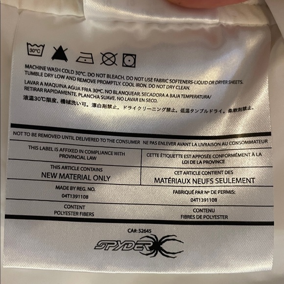 Women’s Spider Snow White Ski Pants Sz10  New - Picture 4 of 7